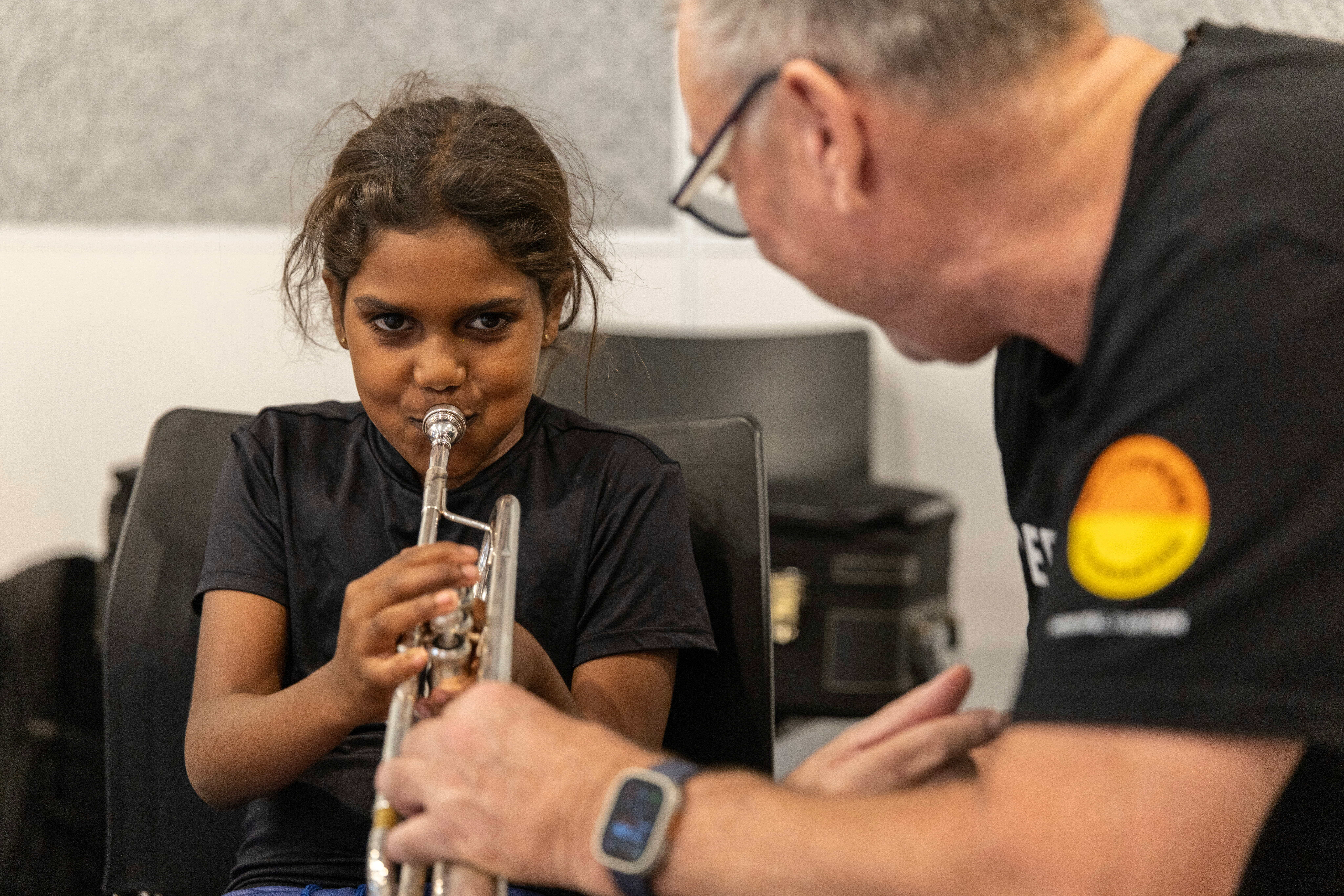 Perth Symphony musicians running a schools workshop